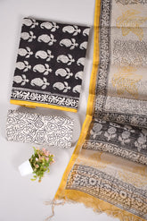 Premium Sanganeri Printed Cotton Suit With Kota Doria Duppta(BFCOTKD23)